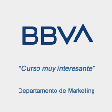 Comentario de BBVA sobre curso Tictour de Influencer Marketing Empresas